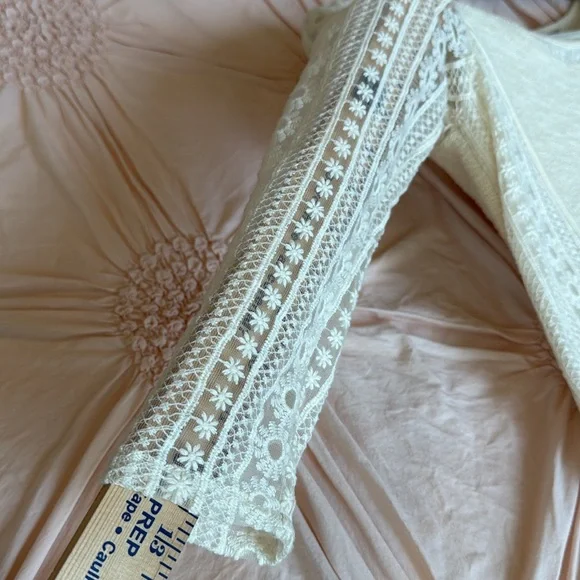 Anthropologie Bordeaux Floral Embroidered Mini Dress - Picture 5 of 15